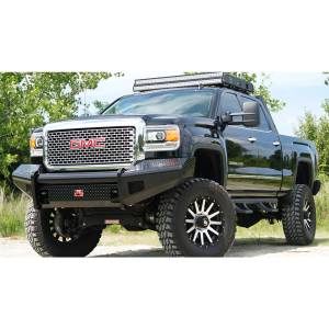 Fab Fours GM14-S3161-1 Black Steel Front Bumper for GMC Sierra 2500/3500 2015-2019