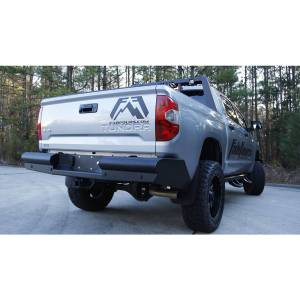 Fab Fours TT14-U2850-1 Black Steel Elite Smooth Rear Bumper for Toyota Tundra 2014-2019