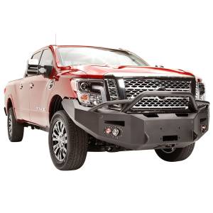 Fab Fours - Fab Fours NT16-F3752-1 Winch Front Bumper with Pre-Runner Guard with Sensor Holes for Nissan Titan XD Only 2016-2019 - Image 2