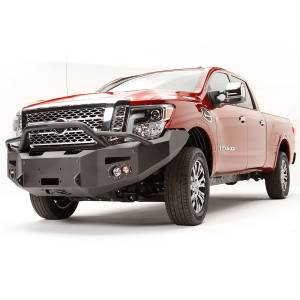 Fab Fours - Fab Fours NT16-F3752-1 Winch Front Bumper with Pre-Runner Guard with Sensor Holes for Nissan Titan XD Only 2016-2019 - Image 3