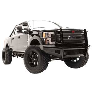 Fab Fours FS17-S4160-1 Black Steel Front Bumper with Full Grille Guard for Ford F250/F350/F450/F550 2017-2021