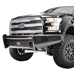 Fab Fours FS17-S4161-1 Black Steel Front Bumper for Ford F250/F350/F450/F550 2017-2021