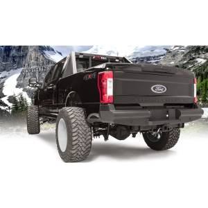 Fab Fours - Fab Fours FS17-U4150-1 Black Steel Elite Smooth Rear Bumper for Ford F250/F350 2017-2021 - Image 3