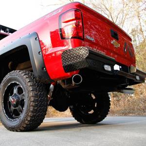 Fab Fours - Fab Fours CS14-T3150-1 Black Steel Rear Bumper for Chevy Silverado 1500 2014-2018 - Image 2