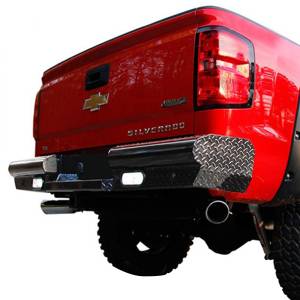 Fab Fours - Fab Fours CS14-T3150-1 Black Steel Rear Bumper for Chevy Silverado 1500 2014-2018 - Image 3