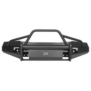 Fab Fours - Fab Fours NT16-R3762-1 Black Steel Elite Smooth Front Bumper with Pre-Runner Guard for Nissan Titan XD Only 2016-2019 - Image 2