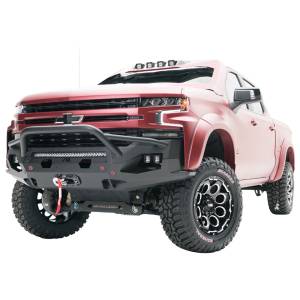 Fab Fours - Fab Fours CS19-X4052-1 Matrix Front Bumper with Pre-Runner Guard and Sensor Holes for Chevy Silverado 1500 2019-2020 - Image 2