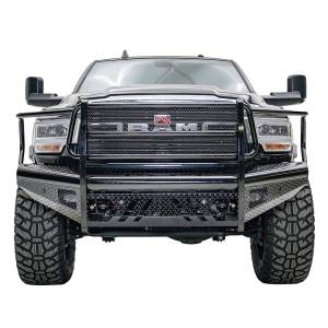 Fab Fours DR19-S4460-1 Black Steel Front Bumper with Full Grille Guard for Dodge Ram 2500/3500 2019