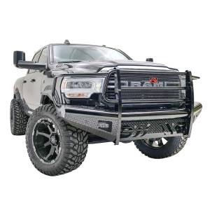Fab Fours - Fab Fours DR19-S4460-1 Black Steel Front Bumper with Full Grille Guard for Dodge Ram 2500/3500 2019 - Image 2
