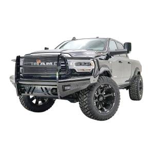 Fab Fours - Fab Fours DR19-S4460-1 Black Steel Front Bumper with Full Grille Guard for Dodge Ram 2500/3500 2019 - Image 3