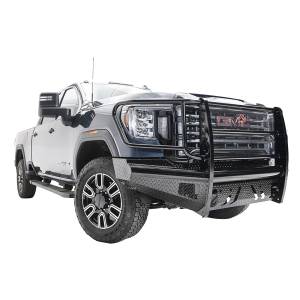 Fab Fours - Fab Fours GM20-S5060-1 Black Steel Front Bumper with Full Grille Guard for GMC Sierra 2500/3500 2020 - Image 2