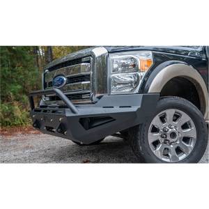 Fab Fours FS11-RS2562-1 Red Steel Front Bumper with Pre-Runner Guard for Ford F250/F350/F450/F550 2011-2016