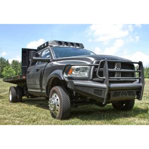 Fab Fours - Fab Fours DR10-Q2960-1 Black Steel Elite Smooth Front Bumper with Full Guard for Dodge Ram 2500/3500/4500/5500 2010-2018 - Image 4