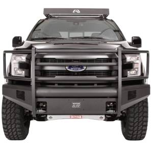 Fab Fours - Fab Fours FF09-R1960-1 Black Steel Elite Smooth Front Bumper with Full Guard for Ford F150 2009-2014 - Image 2