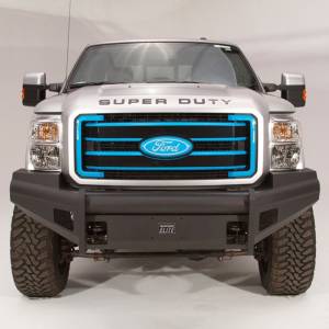 Fab Fours - Fab Fours FS99-Q1661-1 Black Steel Elite Smooth Front Bumper for Ford F250/F350 1999-2004 - Image 2
