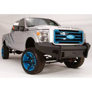 Fab Fours - Fab Fours FS08-Q1961-1 Black Steel Elite Smooth Front Bumper for Ford F250/F350 2008-2010 - Image 3