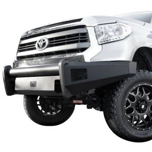 Fab Fours - Fab Fours TT07-R1861-1 Black Steel Elite Smooth Front Bumper for Toyota Tundra 2007-2013 - Image 2