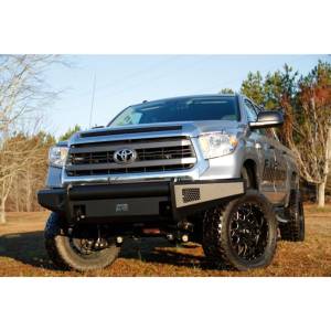 Fab Fours - Fab Fours TT07-R1861-1 Black Steel Elite Smooth Front Bumper for Toyota Tundra 2007-2013 - Image 3