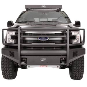 Fab Fours - Fab Fours TT07-R1862-1 Black Steel Elite Smooth Front Bumper with Pre-Runner Guard for Toyota Tundra 2007-2013 - Image 2