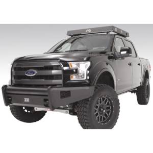 Fab Fours - Fab Fours FF15-R3251-1 Black Steel Elite Smooth Front Bumper for Ford F150 2015-2017 - Image 2