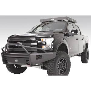 Fab Fours - Fab Fours FF15-R3252-1 Black Steel Elite Smooth Front Bumper with Pre-Runner Guard for Ford F150 2015-2017 - Image 2