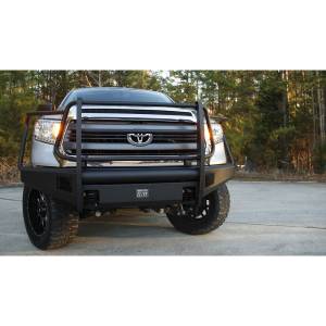 Fab Fours TT14-R2860-1 Black Steel Elite Smooth Front Bumper with Full Guard for Toyota Tundra 2014-2019