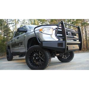 Fab Fours - Fab Fours TT14-R2860-1 Black Steel Elite Smooth Front Bumper with Full Guard for Toyota Tundra 2014-2019 - Image 2