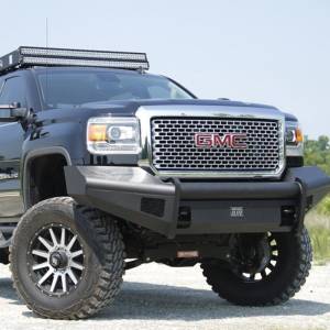 Fab Fours - Fab Fours GM14-Q3161-1 Black Steel Elite Smooth Front Bumper for GMC Sierra 2500/3500 2015-2019 - Image 2