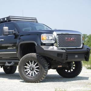 Fab Fours - Fab Fours GM14-Q3161-1 Black Steel Elite Smooth Front Bumper for GMC Sierra 2500/3500 2015-2019 - Image 3