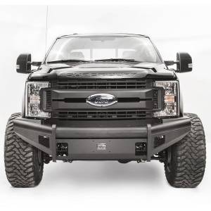 Fab Fours FS17-Q4161-1 Black Steel Elite Smooth Front Bumper for Ford F250/F350/F450/F550 2017-2021