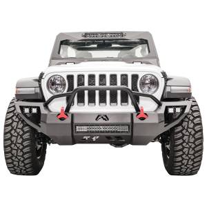 Fab Fours JL18-D4652-1 Vengeance Front Bumper with Pre-Runner Guard and Sensor Holes for Jeep Gladiator JT 2018-2020