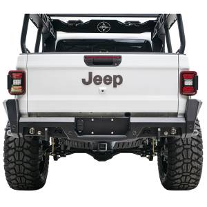 Fab Fours JT20-Y1950-1 Rear Bumper with Sensor Holes for Jeep Gladiator JT 2020