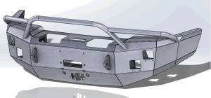 Hammerhead Bumpers - Hammerhead 600-56-0135 Winch Front Bumper with Pre-Runner Guard and Square Light Holes for Chevy Silverado 2500 HD/3500 HD 2003-2006 - Image 2