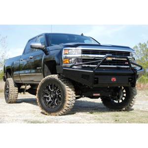 Fab Fours - Fab Fours DR09-K2462-1 Black Steel Front Bumper with Pre-Runner Guard for Dodge Ram 1500 2009-2012 - Image 3
