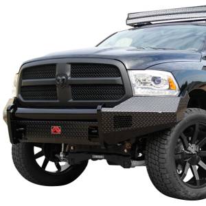 Fab Fours - Fab Fours DR13-K2961-1 Black Steel Front Bumper for Dodge Ram 1500 2013-2018 - Image 2