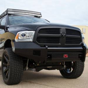 Fab Fours - Fab Fours DR13-K2961-1 Black Steel Front Bumper for Dodge Ram 1500 2013-2018 - Image 3