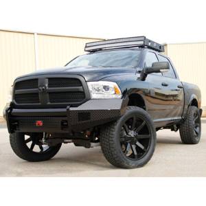 Fab Fours - Fab Fours DR13-K2961-1 Black Steel Front Bumper for Dodge Ram 1500 2013-2018 - Image 4