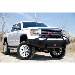 Fab Fours - Fab Fours GM07-K2162-1 Black Steel Front Bumper with Pre-Runner Guard for GMC Sierra 1500 2007-2013 - Image 3