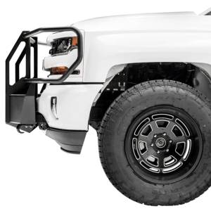 Fab Fours - Fab Fours GM16-N3370-1 Winch Mount with Grille Guard for Chevy Silverado/GMC Sierra 1500 2016-2018 - Image 3