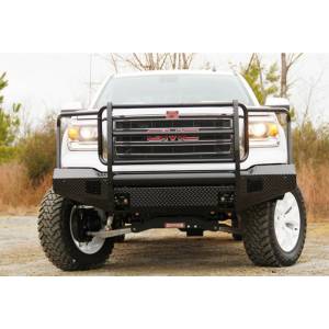 Fab Fours - Fab Fours GS14-K3160-1 Black Steel Front Bumper with Full Grille Guard for GMC Sierra 1500 2014-2015 - Image 4