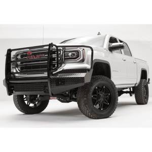 Fab Fours - Fab Fours GS16-K3960-1 Black Steel Front Bumper with Full Grille Guard for GMC Sierra 1500 2016-2018 - Image 4