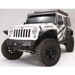 Fab Fours - Fab Fours JK07-B1855-1 FMJ Stubby Winch Front Bumper for Jeep Wrangler JK 2007-2018 - Image 2