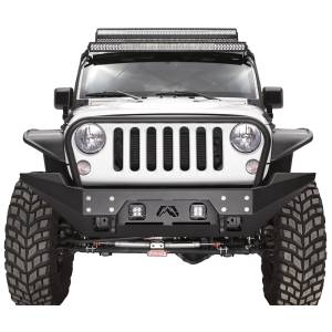 Fab Fours JK07-B1858-1 FMJ Full Width Winch Front Bumper with Full Guard for Jeep Wrangler JK 2007-2018