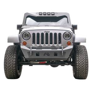Fab Fours JK07-B1951-1 Stubby Winch Front Bumper for Jeep Wrangler JK 2007-2018
