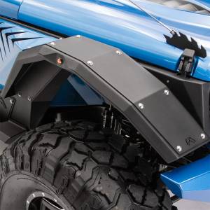 Fab Fours JK1006-1 Full Width Front Fender Flare for Jeep Wrangler JK 2007-2018