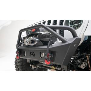 Fab Fours - Fab Fours JL18-B4752-1 Stubby Winch Front Bumper with Pre-Runner Guard for Jeep Wrangler JL 2018-2020 and Jeep Gladiator 2020 - Image 3