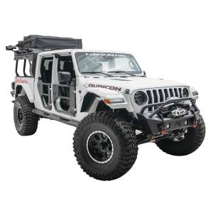 Fab Fours - Fab Fours JL18-B4752-1 Stubby Winch Front Bumper with Pre-Runner Guard for Jeep Wrangler JL 2018-2020 and Jeep Gladiator 2020 - Image 4