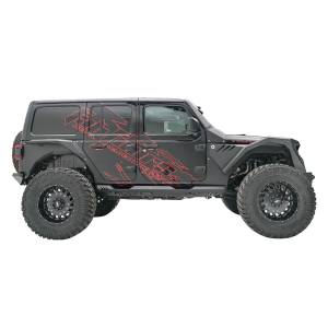 Fab Fours - Fab Fours JL18-G1550-1 Lightweight Rock Sliders for Jeep Wrangler JL 2018-2020 - Image 3