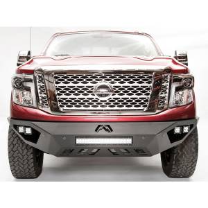 Fab Fours NT16-D3751-1 Vengeance Front Bumper with Sensor Holes for Nissan Titan XD 2016-2019