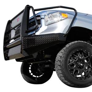 Fab Fours - Fab Fours TT07-K1860-1 Black Steel Front Bumper with Full Grille Guard for Toyota Tundra 2007-2013 - Image 2